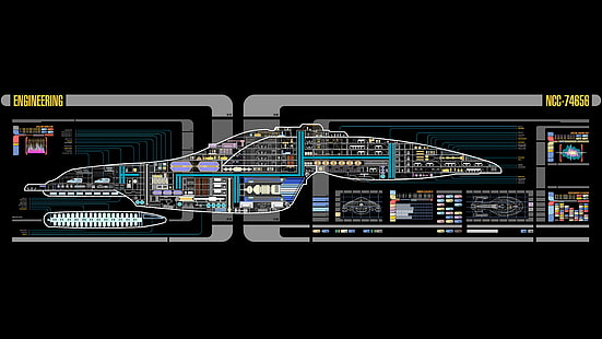 LCARS, Star Trek, USS Voyager, HD masaüstü duvar kağıdı HD wallpaper