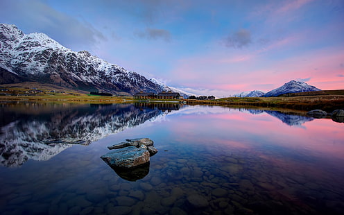 بحيرة واكاتيبو بحيرة ونيوزيلندا منطقة كوينزتاون أوكس منطقة أوتاغو ساوث آيلاند خلفية المناظر الطبيعية HD 3840 × 2400، خلفية HD HD wallpaper