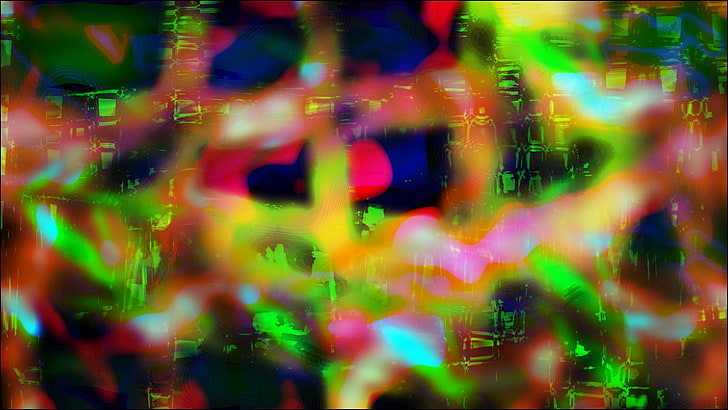 зелена и червена LED светлина, абстрактно, LSD, трипи, яркост, пространство, психеделично, дигитално изкуство, произведения на изкуството, сюрреалистично, HD тапет