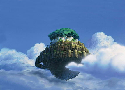 castillo de laputa en el cielo, Fondo de pantalla HD HD wallpaper