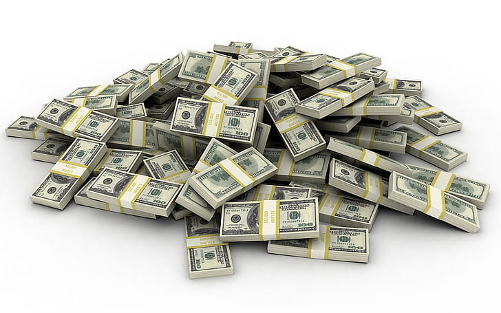 Pile of Money, usd, dollar pile, money pile, HD wallpaper