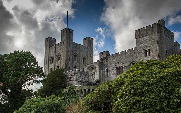 Gebäude, altes Gebäude, Schloss, Wales, Großbritannien, HD-Hintergrundbild
