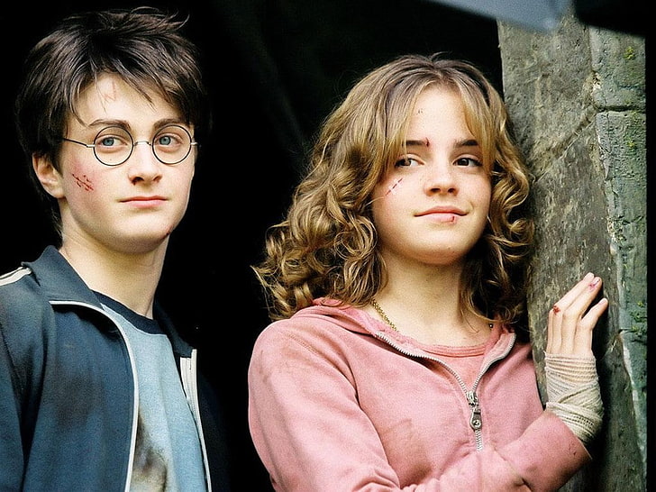 Emma Watson, Hermiona Granger, Daniel Radcliffe, Harry Potter, filmy, blizny, Tapety HD