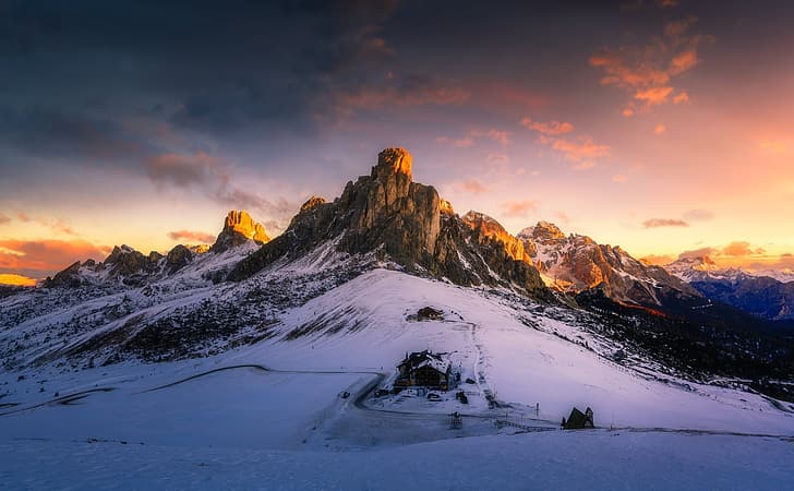 mountains, Italy, pass Giau, HD wallpaper