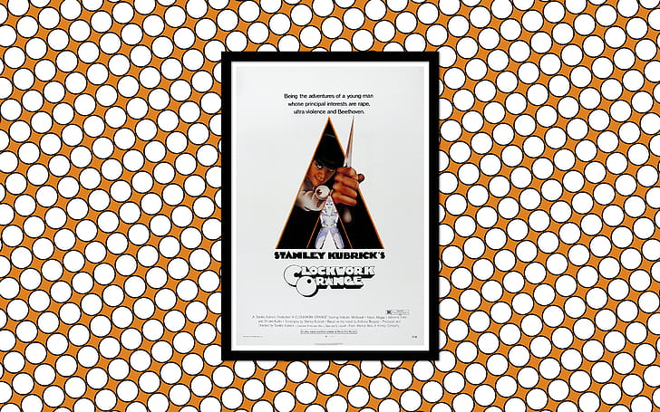 A Clockwork Orange Movie Poster HD, scatola di serrature, film, film, arancione, a, poster, orologeria, Sfondo HD