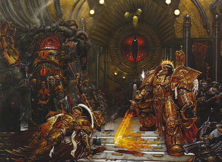 Warhammer цифровые обои, Ересь Хоруса, Ересь Хоруса, Warhammer 40000, Император, HD обои