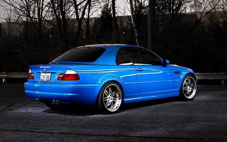 car, BMW, BMW M3, BMW M3 E46, blue cars, HD wallpaper