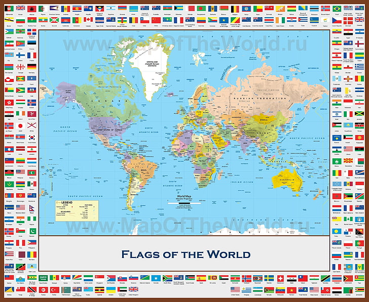 bandera, mapa, mundo, Fondo de pantalla HD