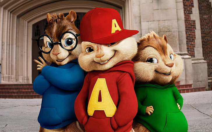 Alvin and the Chipmunks - The Squeak, Disney Alvin and the Chipmunks digital wallpaper, Movies, Cartoons, HD wallpaper