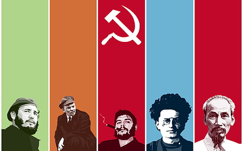레닌, 트로츠키, 피델, 공산주의자, HD 배경 화면 HD wallpaper
