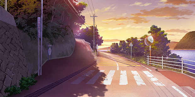  landscape, anime, HD wallpaper HD wallpaper