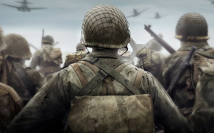 Call of Duty Segunda Guerra Mundial, soldado, videogame, HD papel de parede