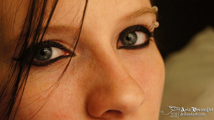 Aria Dreamgirl, Frauen, Nahaufnahme, durchbohrte Augenbraue, HD-Hintergrundbild