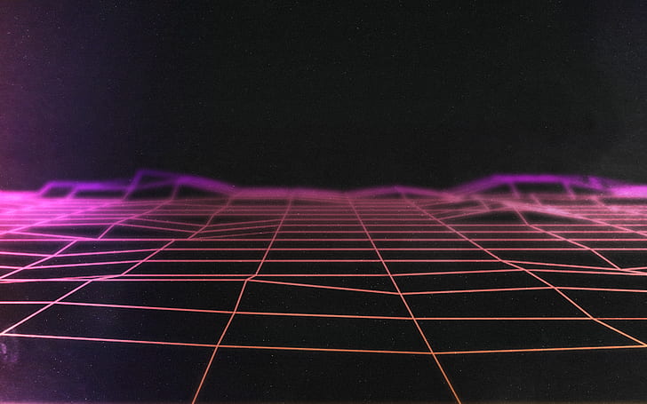 vaporwave, 1980-an, gaya Retro, Wallpaper HD
