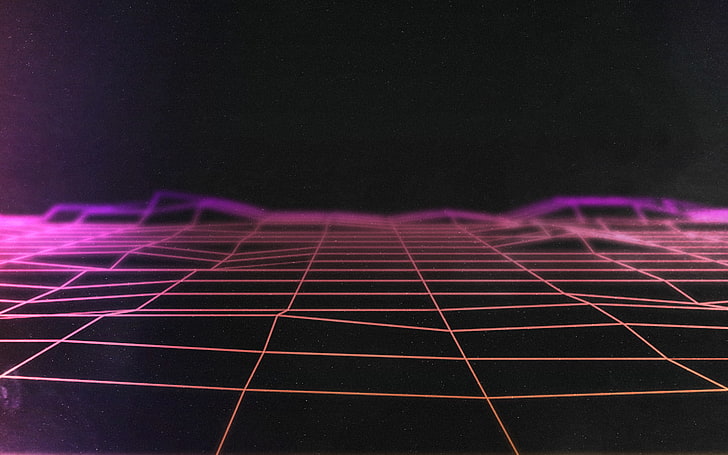 증기 파, 레트로 스타일, 1980 년대, HD 배경 화면