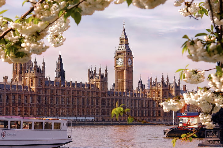 Palacio de Westminster, Londres, ciudad, Inglaterra, Londres, casas del parlamento, río, Fondo de pantalla HD