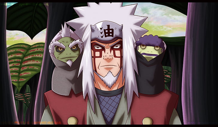 Anime, Naruto, Fukasaku (Naruto), Jiraiya (Naruto), Shima (Naruto), HD papel de parede