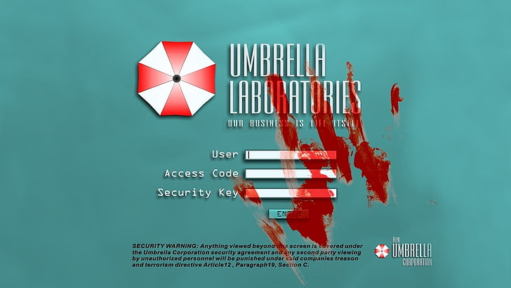 Корпорация Амбрелла, Resident Evil, видеоигры, кровь, HD обои
