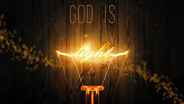 Dieu est la citation de lumière, Dieu, Jésus-Christ, les lumières, Fond d'écran HD