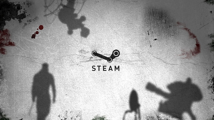steam text, Valve, Valve Corporation, Half-Life, Portal (game), Team Fortress 2, GLaDOS, Gordon Freeman, Heavy (charater), HD wallpaper