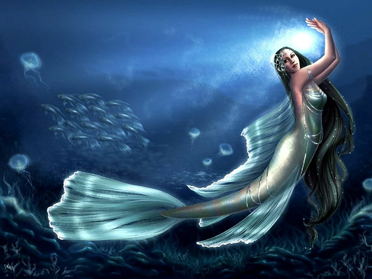 Mermaid HD, fantasy, mermaid, HD wallpaper