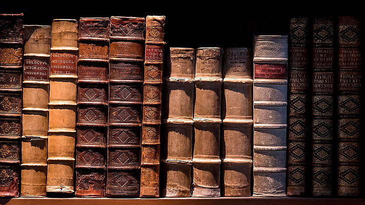 buku, barang antik, buku, tua, rak buku, Wallpaper HD