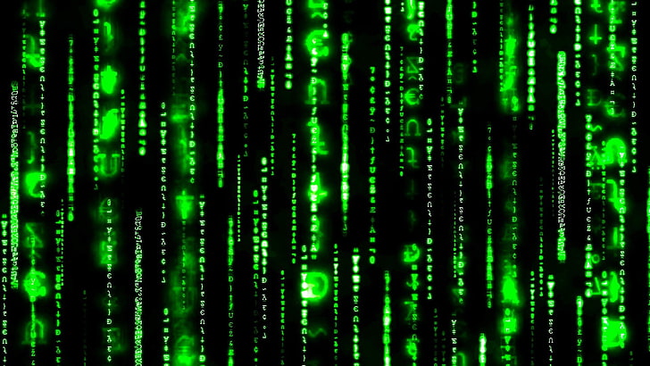 green and black matrix wallpaper, technology, The Matrix, movies, HD wallpaper
