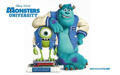 Pixar-tecknad film, Monsters University, Disney pixar-monster-universitet, Pixar, Tecknad film, Monsters, University, HD tapet HD wallpaper