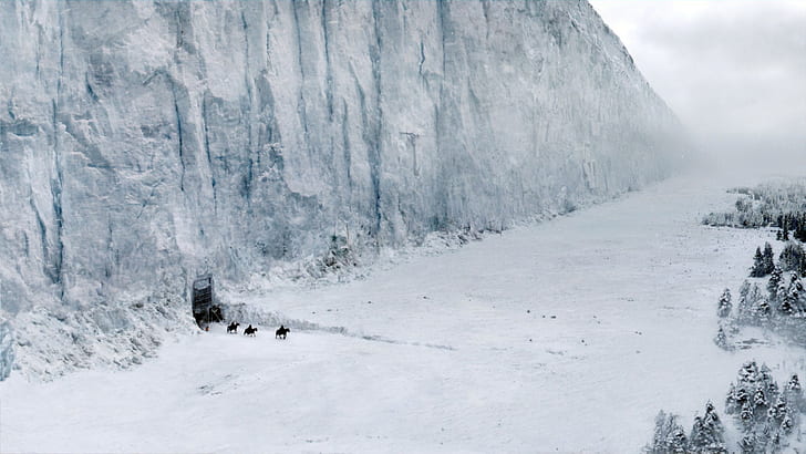 A Song of Ice and Fire, icewall, Game of Thrones, serie tv, neve, Sfondo HD