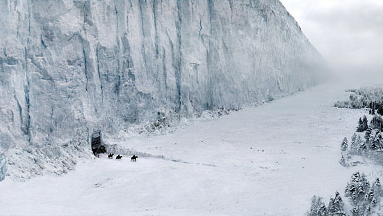 A Song of Ice and Fire, icewall, Game of Thrones, série télévisée, neige, Fond d'écran HD HD wallpaper