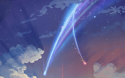 Картинки комет, Аниме, Ваше имя., Кими Но На Ва., HD обои HD wallpaper