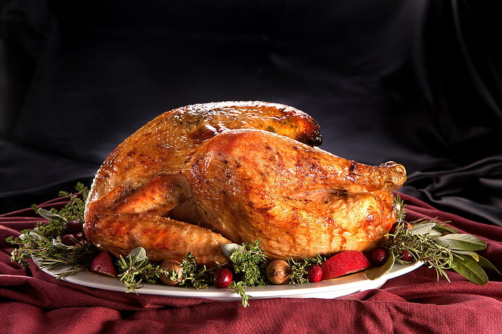 птица, мясо птицы, праздник, мясо, день благодарения, индейка, HD обои