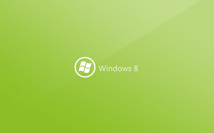 Green glossy windows, brand and logo, HD wallpaper