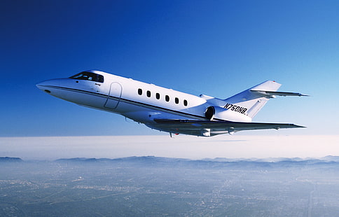 Jatos executivos fretados, avião branco, aeronaves / aviões, aviões particulares, avião, aeronave, HD papel de parede HD wallpaper
