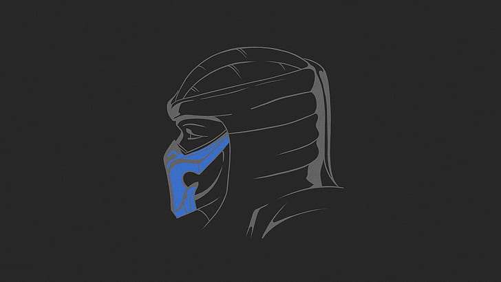 Mortal Kombat, Mortal Kombat 11, fundo simples e simples, Sub Zero, HD papel de parede