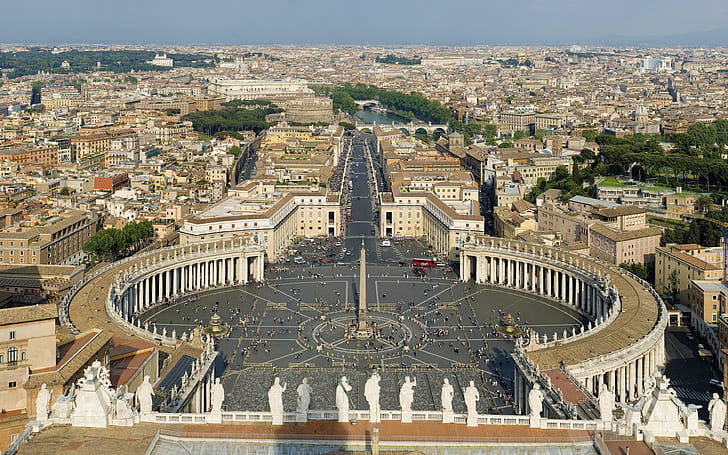 religius, Kota Vatikan, Roma, lanskap kota, Italia, Wallpaper HD