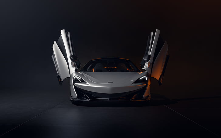 McLaren, McLaren 600LT, samochód, srebrny samochód, samochód sportowy, supersamochód, pojazd, Tapety HD
