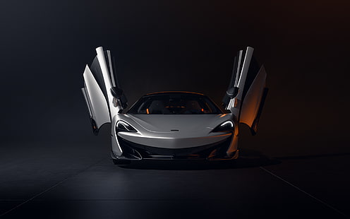 McLaren, McLaren 600LT, Car, Silver Car, Sport Car, Supercar, Vehicle, HD тапет HD wallpaper