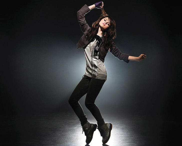 selebriti, Selena Gomez, perempuan, berambut cokelat, memegang rambut, Wallpaper HD