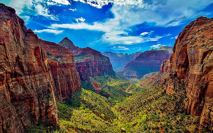 Bryce Canyon e Zion National Park Utah Stati Uniti Enormi sfondi di montagne rosse e marroni Hd per telefoni cellulari Tablet e laptop 1920 × 1200, Sfondo HD