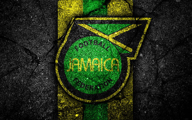 Fotboll, Jamaica-fotbollslandslaget, emblem, Jamaica, logotyp, HD tapet