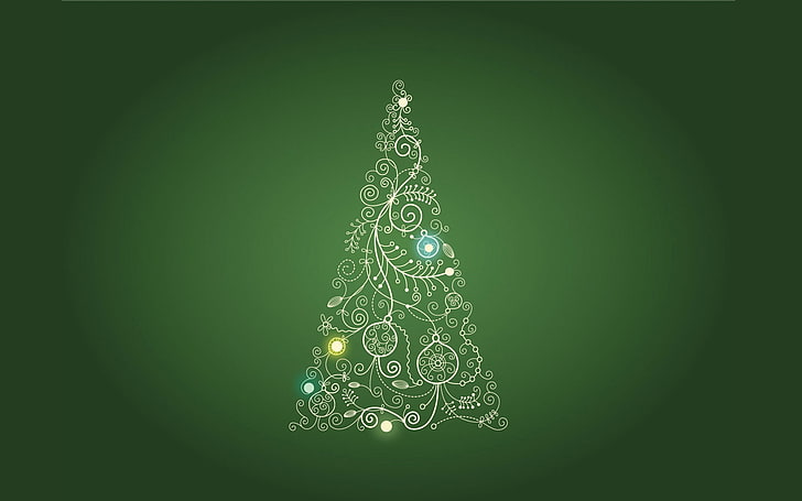 Коледна елха векторно изкуство, Коледа, HD тапет