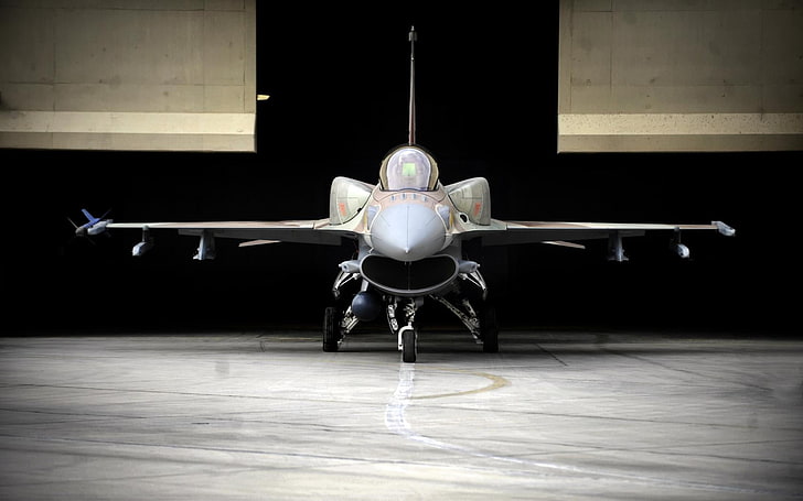 сребърен боен самолет, самолет, General Dynamics F-16 Fighting Falcon, превозно средство, военен самолет, HD тапет