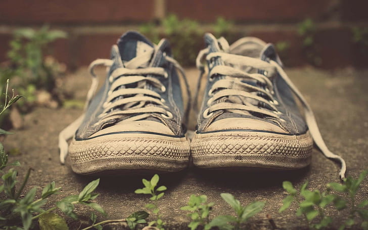 Sneakers, Shoes, Sports, Old, Dirty, Laces, HD wallpaper