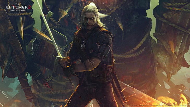 Papel de parede de jogo de The Witcher, The Witcher 2 Assassinos dos Reis, The Witcher, Geralt de Rivia, HD papel de parede
