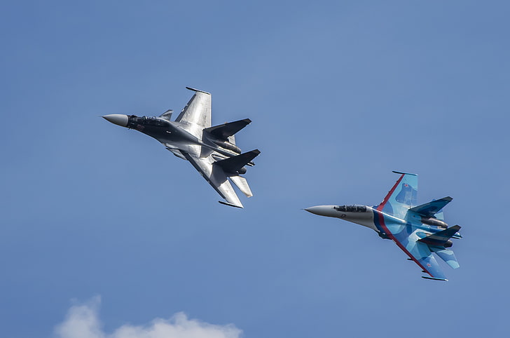 flyg, fighters, Su-27, Su-30, HD tapet
