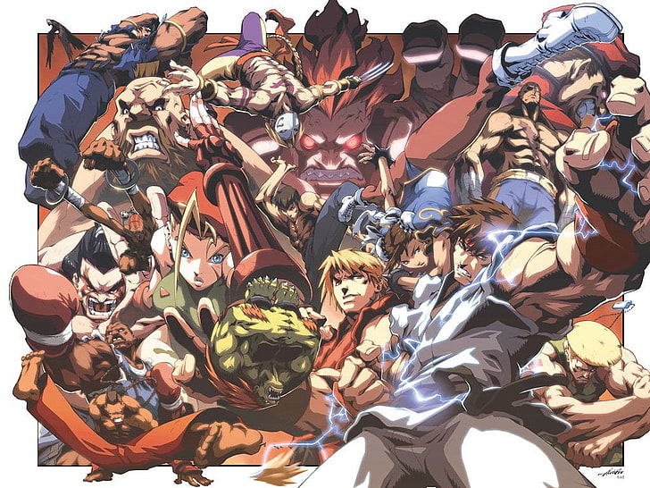Street Fighter karakter çizimi, Street Fighter, HD masaüstü duvar kağıdı