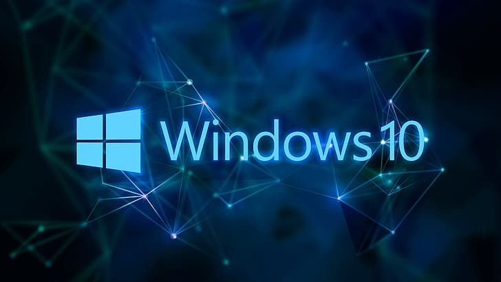 windows, niebieskie tło, Windows 10, Tapety HD