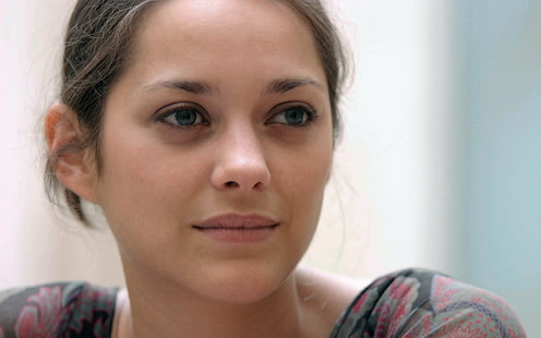 Марион Котийяр, женщины, актриса, брюнетка, голубые глаза, лицо, HD обои HD wallpaper