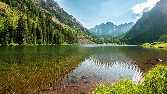 high resolution mountain lake, HD wallpaper HD wallpaper